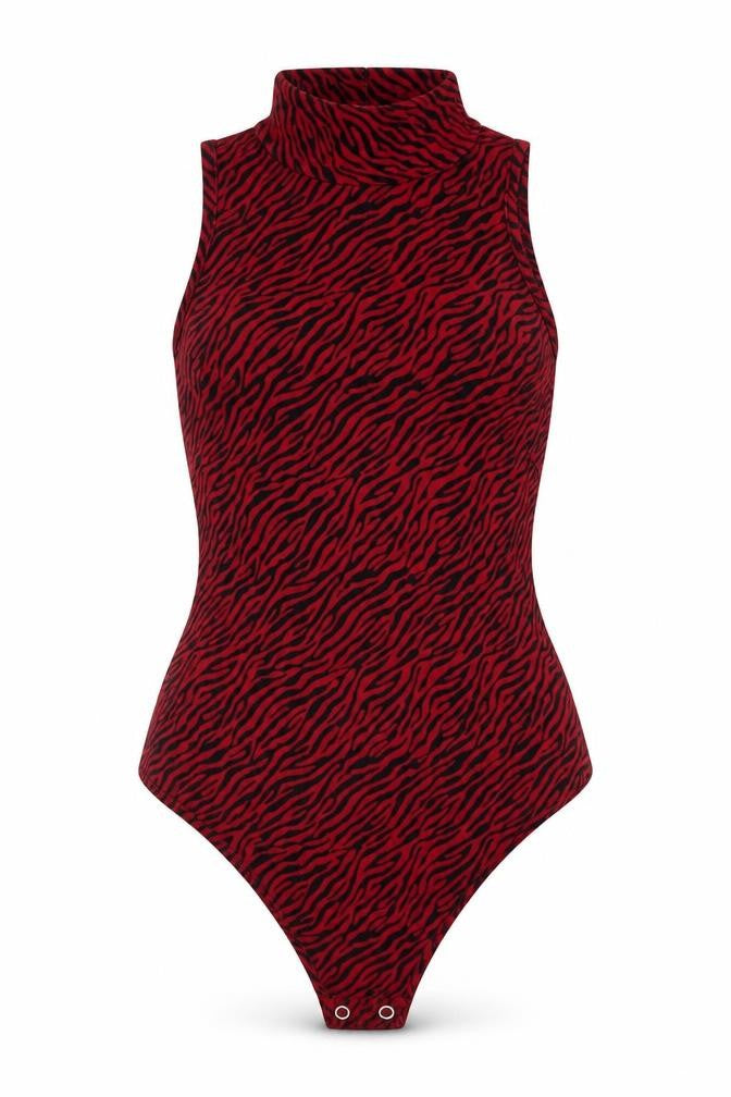 Womens UK Size 8 NAANAA One-Piece Red Bodysuit