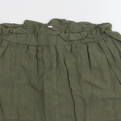 Apricot Womens Green Polyester A-Line Skirt Size 8 Tie