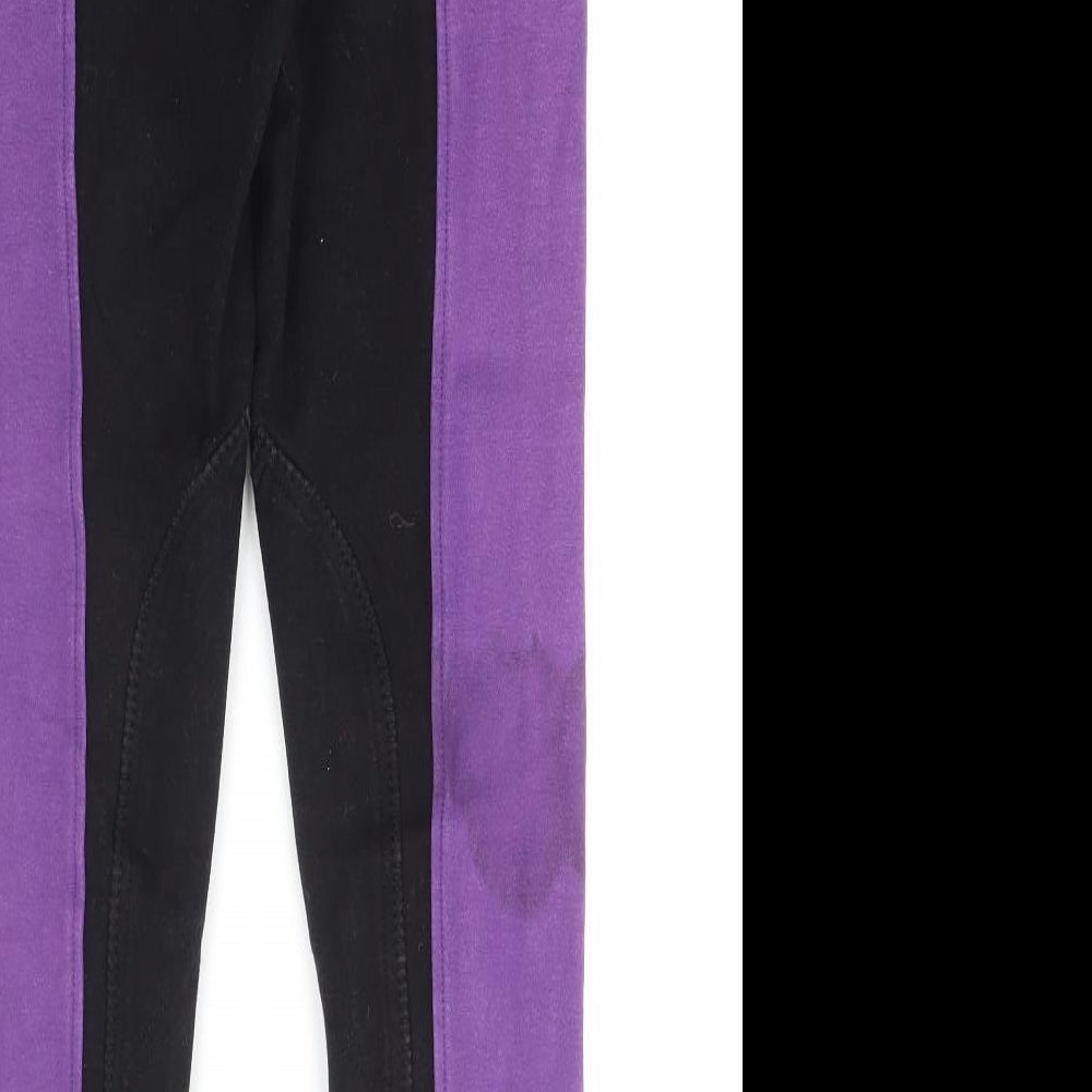 Gallop Womens Purple Cotton Track Pants Trousers Size 28 in L28 in Regular Button - Jodhpurs