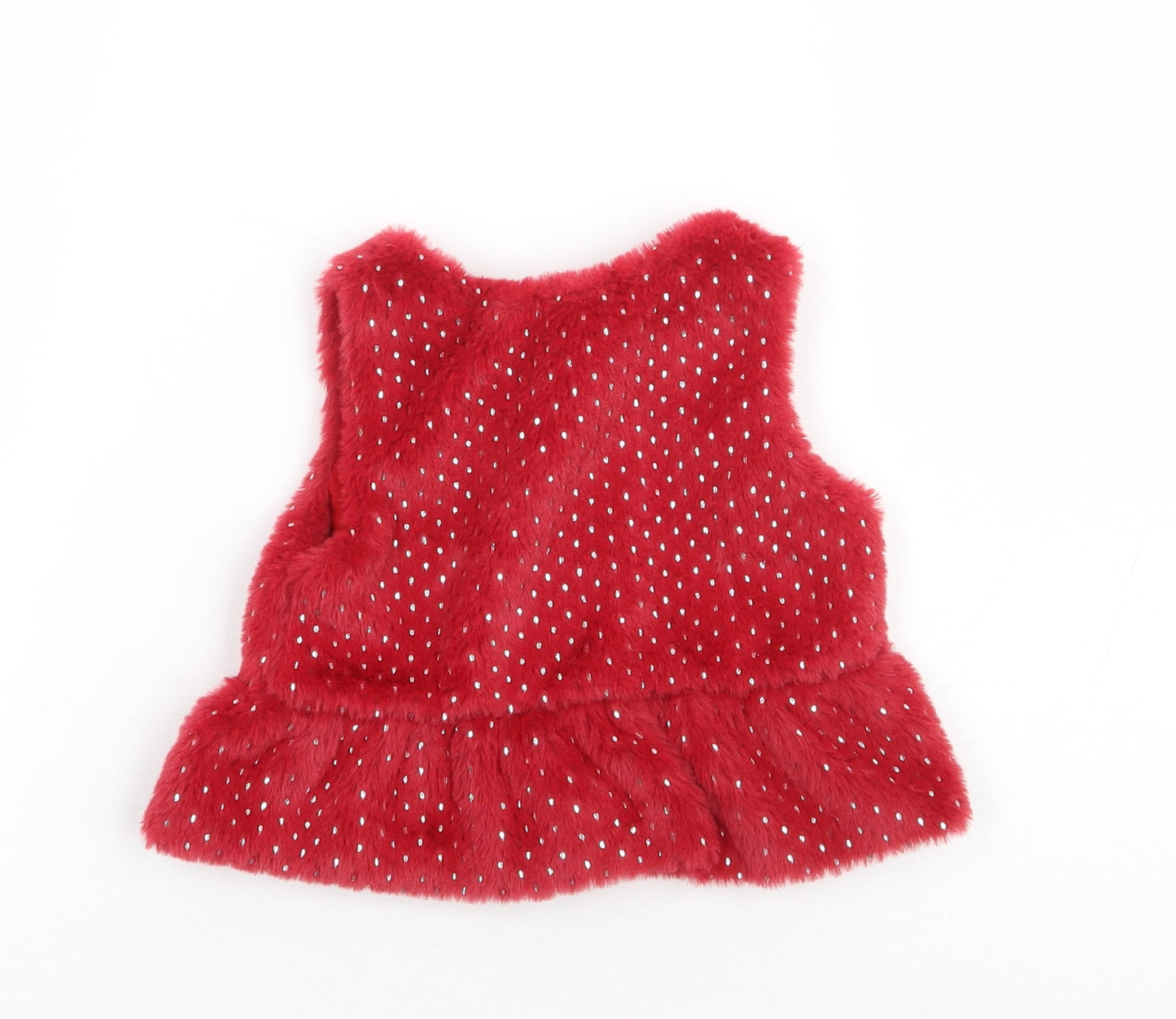 Bumper Girls Red Polka Dot Gilet Jacket Size 6-9 Months