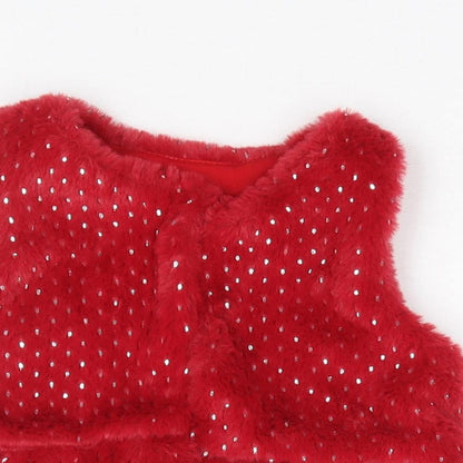 Bumper Girls Red Polka Dot Gilet Jacket Size 6-9 Months