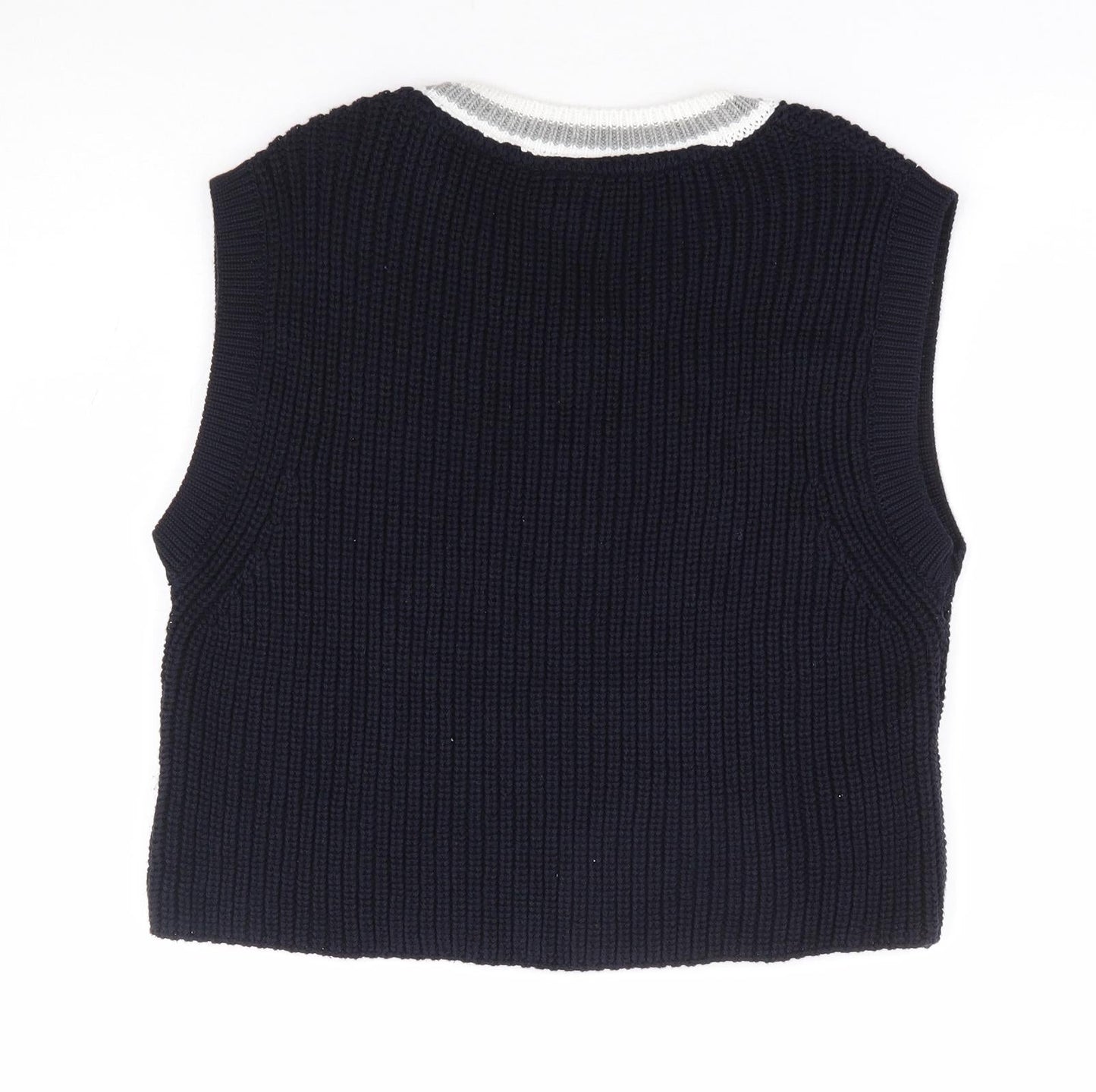 Urban Outiftters Womens Black V-Neck Cotton Vest Jumper Size S