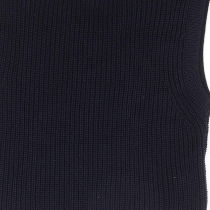 Urban Outiftters Womens Black V-Neck Cotton Vest Jumper Size S