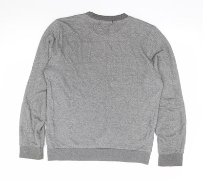 Topman Mens Grey Cotton Pullover Sweatshirt Size S - Peace Symbol