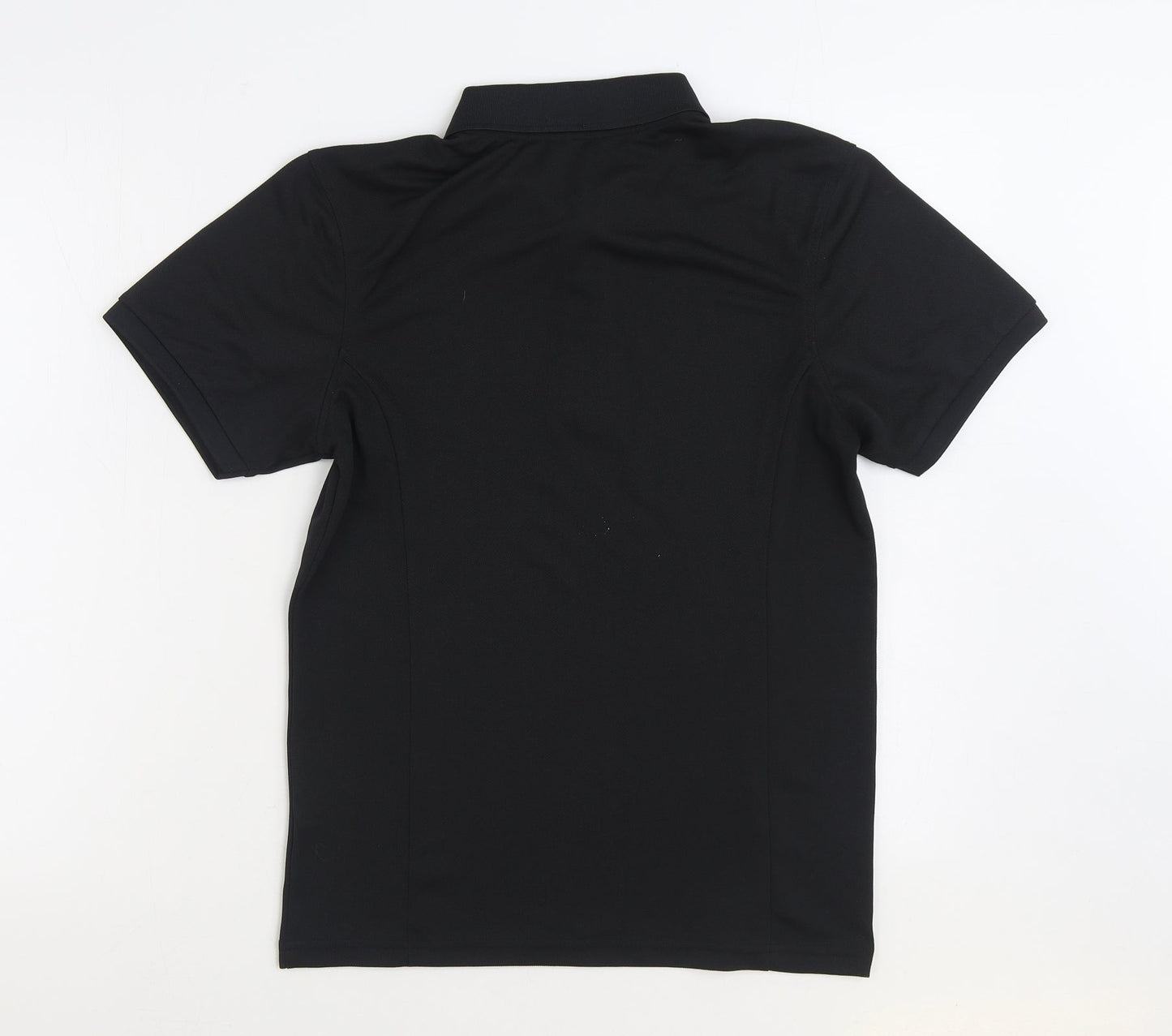 Preworn Mens Black Polyester Polo Size S Collared Pullover