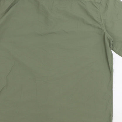Mens UK Size M Pegasus Green  Button-Up Short Sleeve Casual Shirt