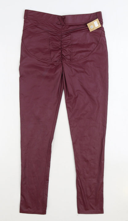 Womens UK Size XL Preworn Regular Fit Jegging Purple Trousers