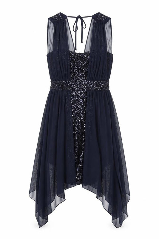 Love Womens Blue Polyester Bodycon Size M Sweetheart Zip