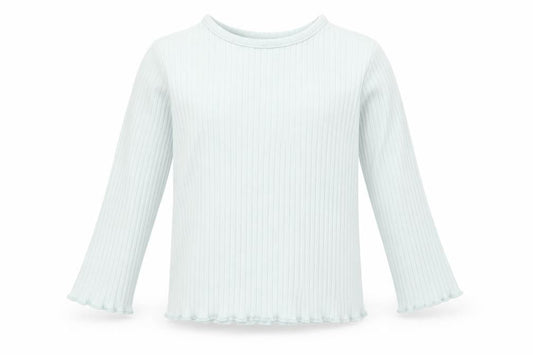 F&F Girls Green Cotton Pullover Jumper Size 6-9 Months Pullover - Lettuce Hem