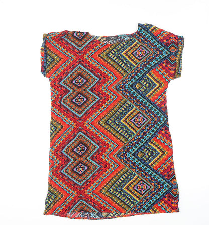 Womens UK Size 14 Quiz Multicoloured Basic T-Shirt