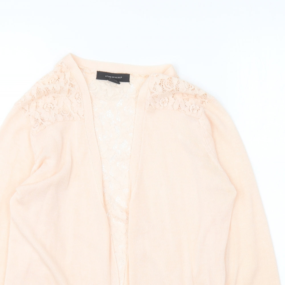 Atmosphere Womens Pink V-Neck Acrylic Cardigan Jumper Size S