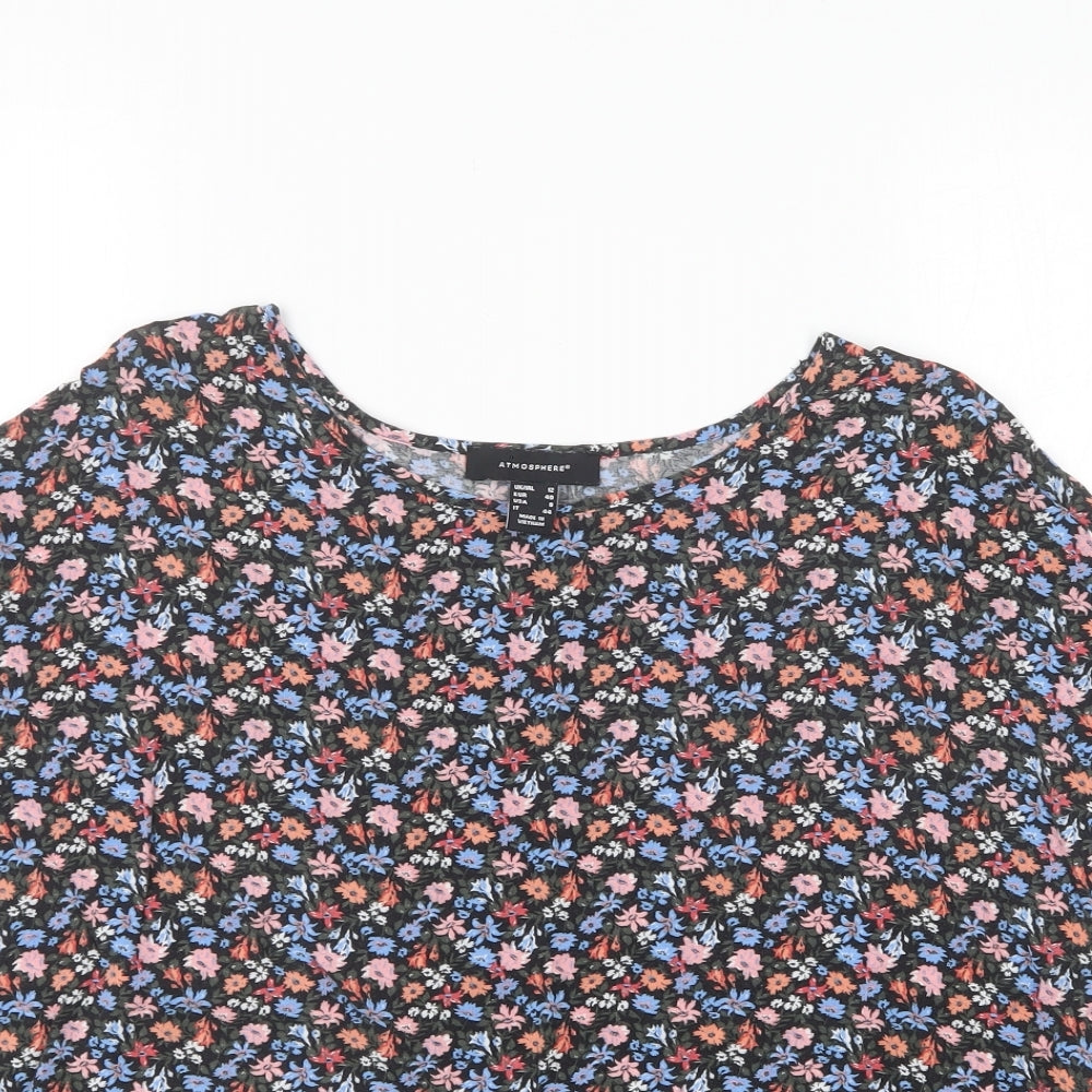 Womens UK Size 12 Atmosphere Multicoloured Basic T-Shirt