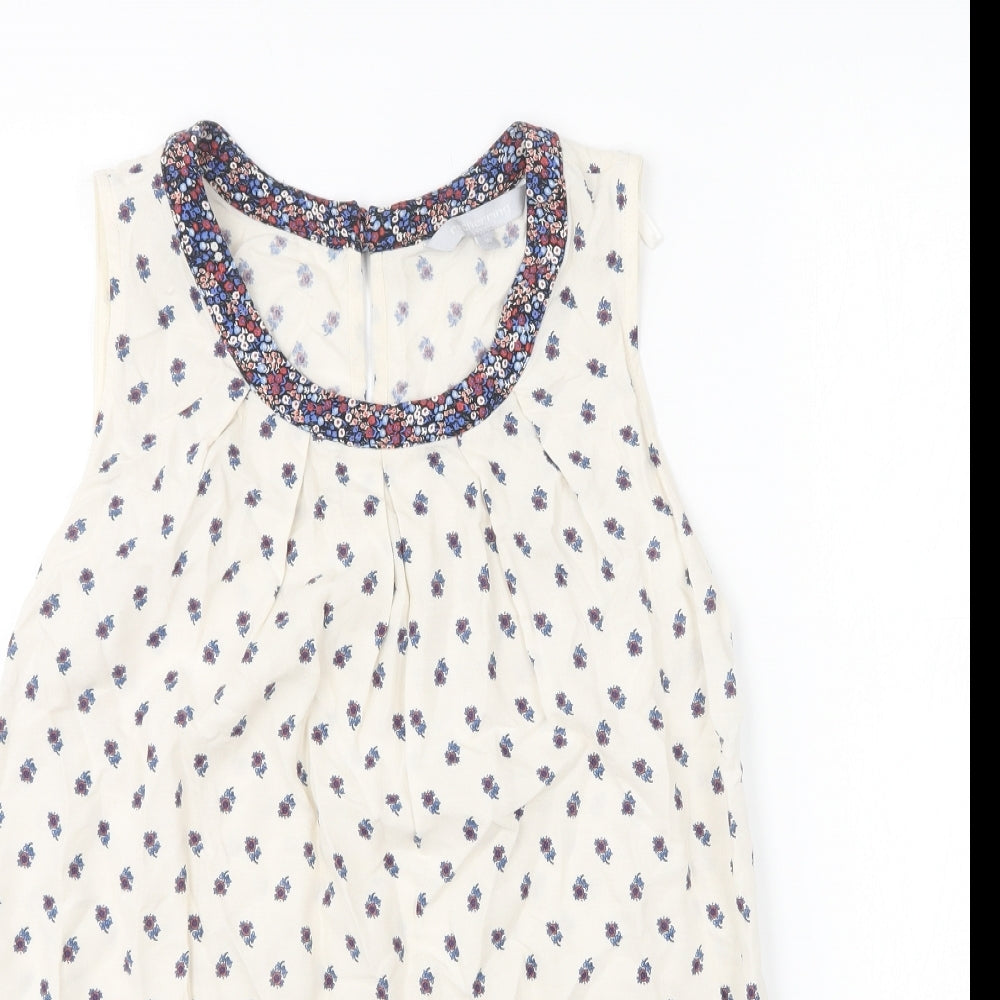 Womens UK Size 10 Red Herring Ivory Basic Blouse