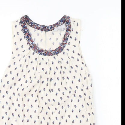 Womens UK Size 10 Red Herring Ivory Basic Blouse