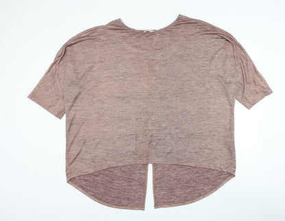 George Womens Pink Round Neck Polyester Pullover Jumper Size 24 - Cold Shoulder