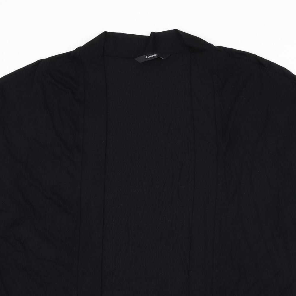 George Womens Black V-Neck Viscose Cardigan Jumper Size 12