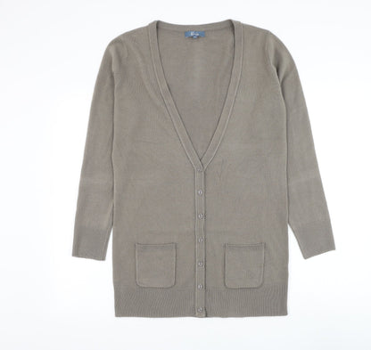 Womens UK Size 10 Evie Brown Cardigan Jumper