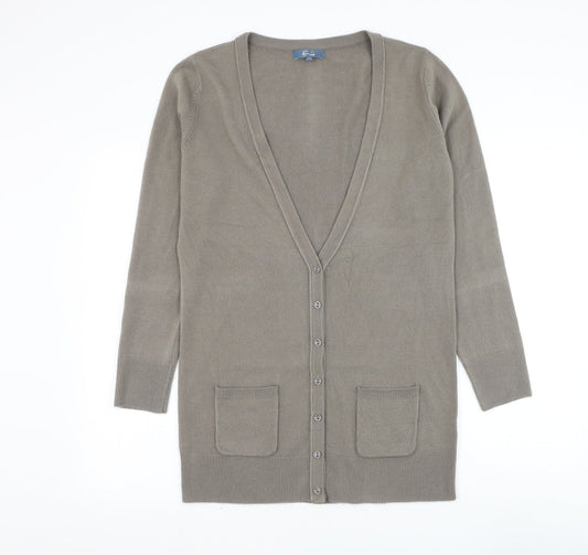 Womens UK Size 10 Evie Brown Cardigan Jumper