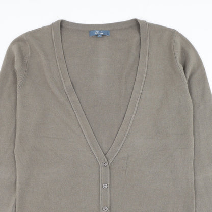 Womens UK Size 10 Evie Brown Cardigan Jumper