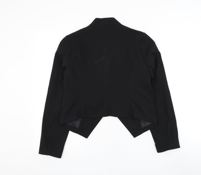 Allegra K Womens Black Jacket Blazer Size S Hook & Loop