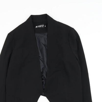 Allegra K Womens Black Jacket Blazer Size S Hook & Loop