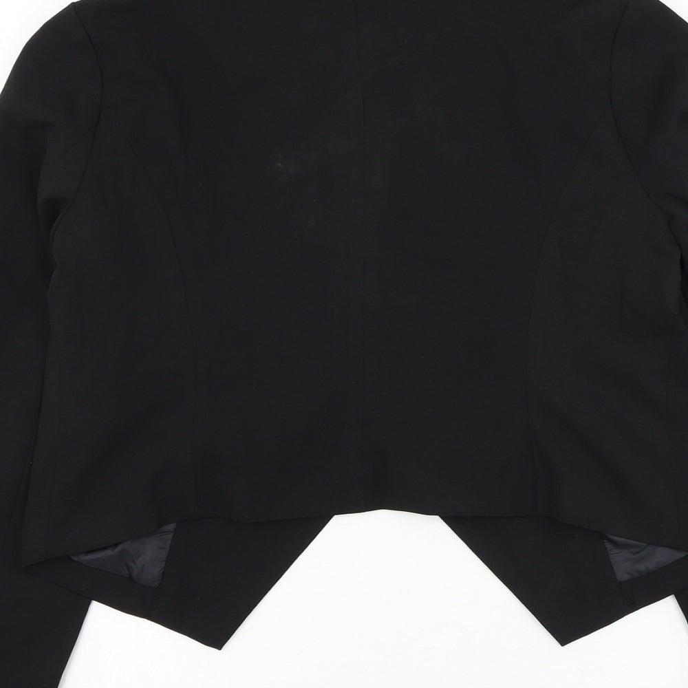 Allegra K Womens Black Jacket Blazer Size S Hook & Loop