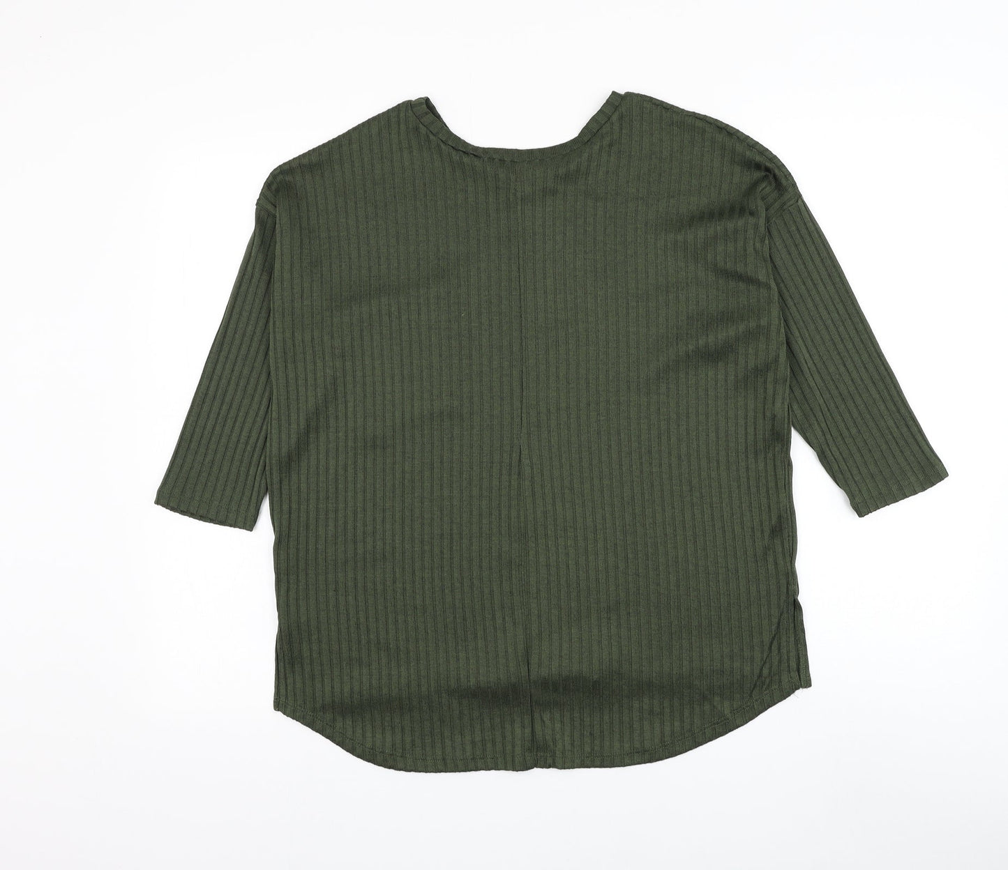 Primark Womens Green Round Neck Polyester Pullover Jumper Size 6