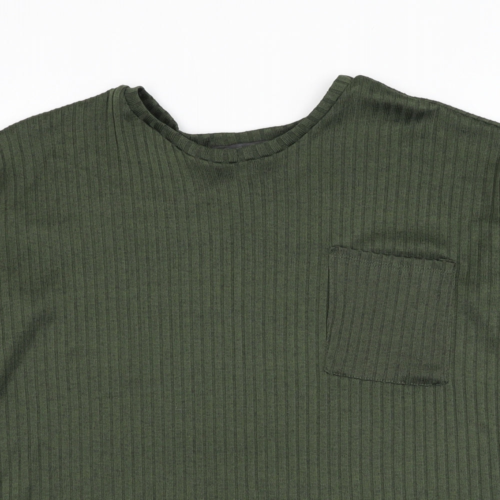 Primark Womens Green Round Neck Polyester Pullover Jumper Size 6