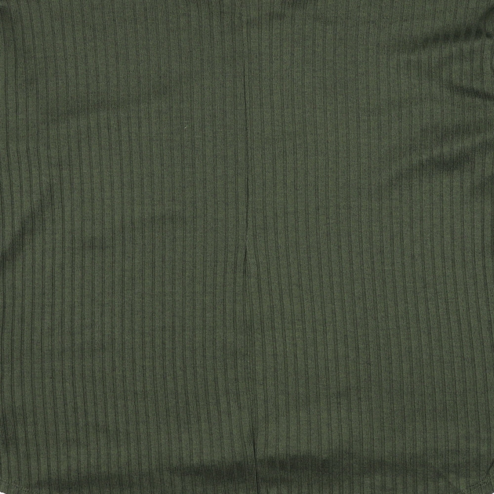 Primark Womens Green Round Neck Polyester Pullover Jumper Size 6