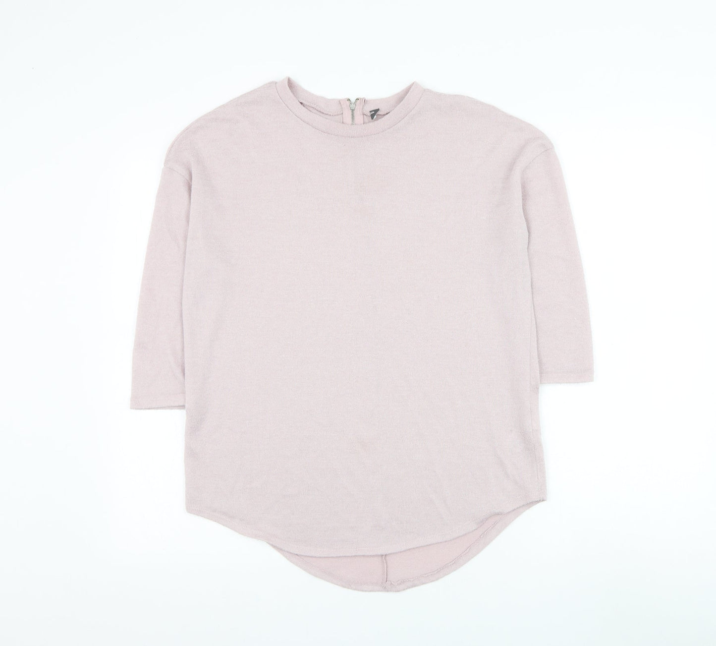 Primark Womens Pink Round Neck Polyester Pullover Jumper Size 4