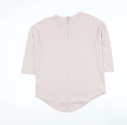 Primark Womens Pink Round Neck Polyester Pullover Jumper Size 4