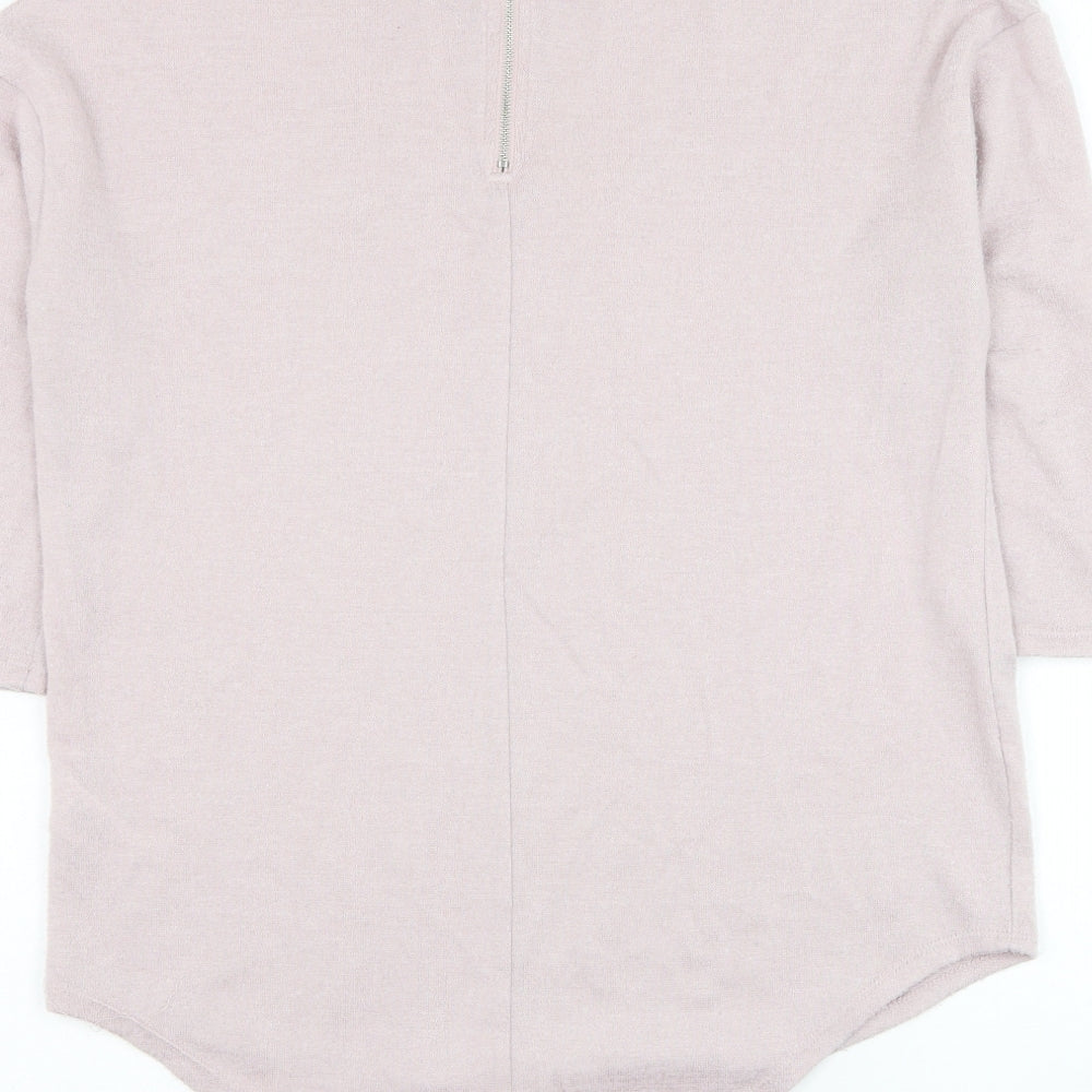 Primark Womens Pink Round Neck Polyester Pullover Jumper Size 4