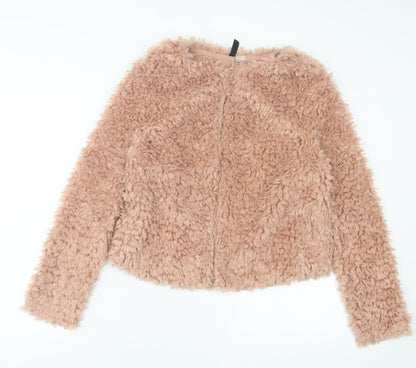 H&M Womens Pink Jacket Size M Hook & Eye