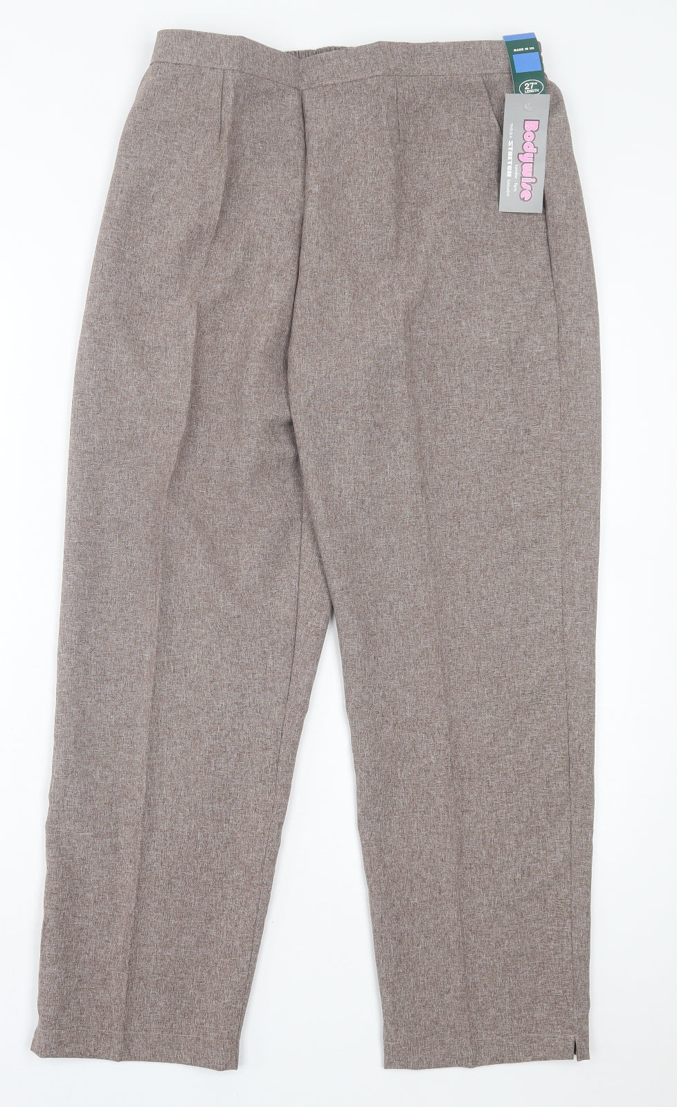 Womens UK Size 16 Bodywise Regular Fit  Brown Trousers