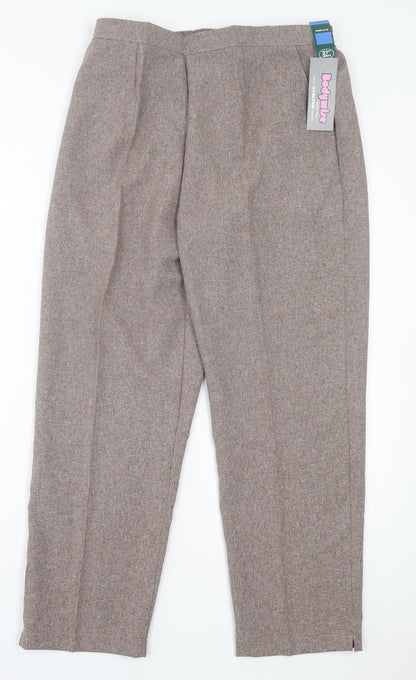 Womens UK Size 16 Bodywise Regular Fit  Brown Trousers