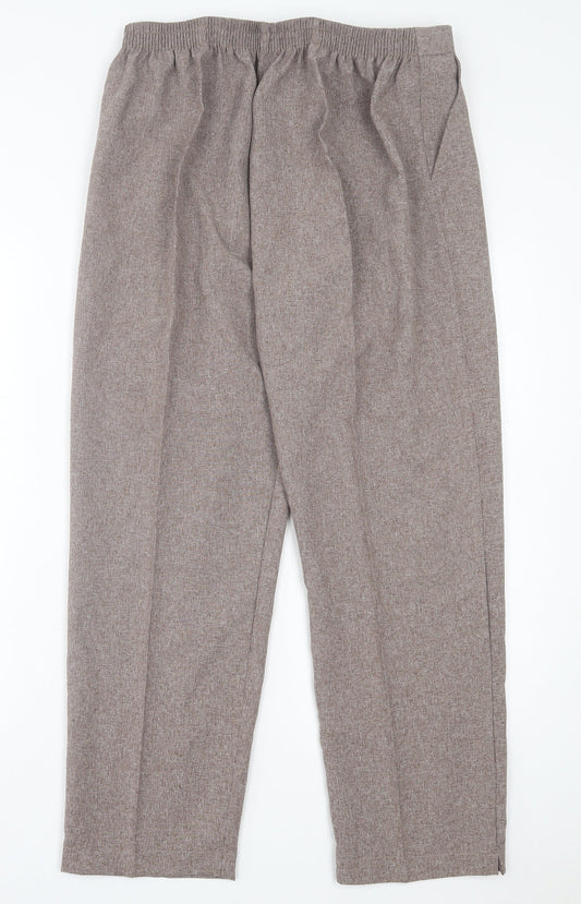 Bodywise Womens Brown Polyester Trousers Size 16 L27 in Regular
