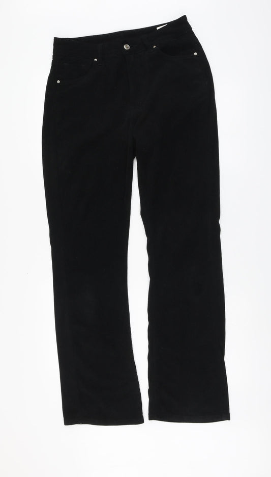 SheIn Womens Black Polyester Bootcut Jeans Size M L32 in Regular Button