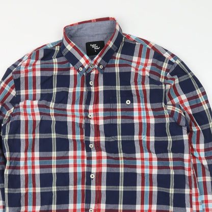 Mens UK Size L Cedar Wood State Multicoloured  Button-Up Long Sleeve Casual Shir