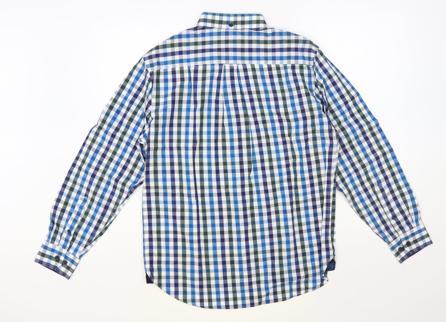 Mens UK Size S Blue Harbour Blue  Button-Up Long Sleeve Casual Shirt