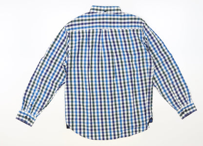 Mens UK Size S Blue Harbour Blue  Button-Up Long Sleeve Casual Shirt