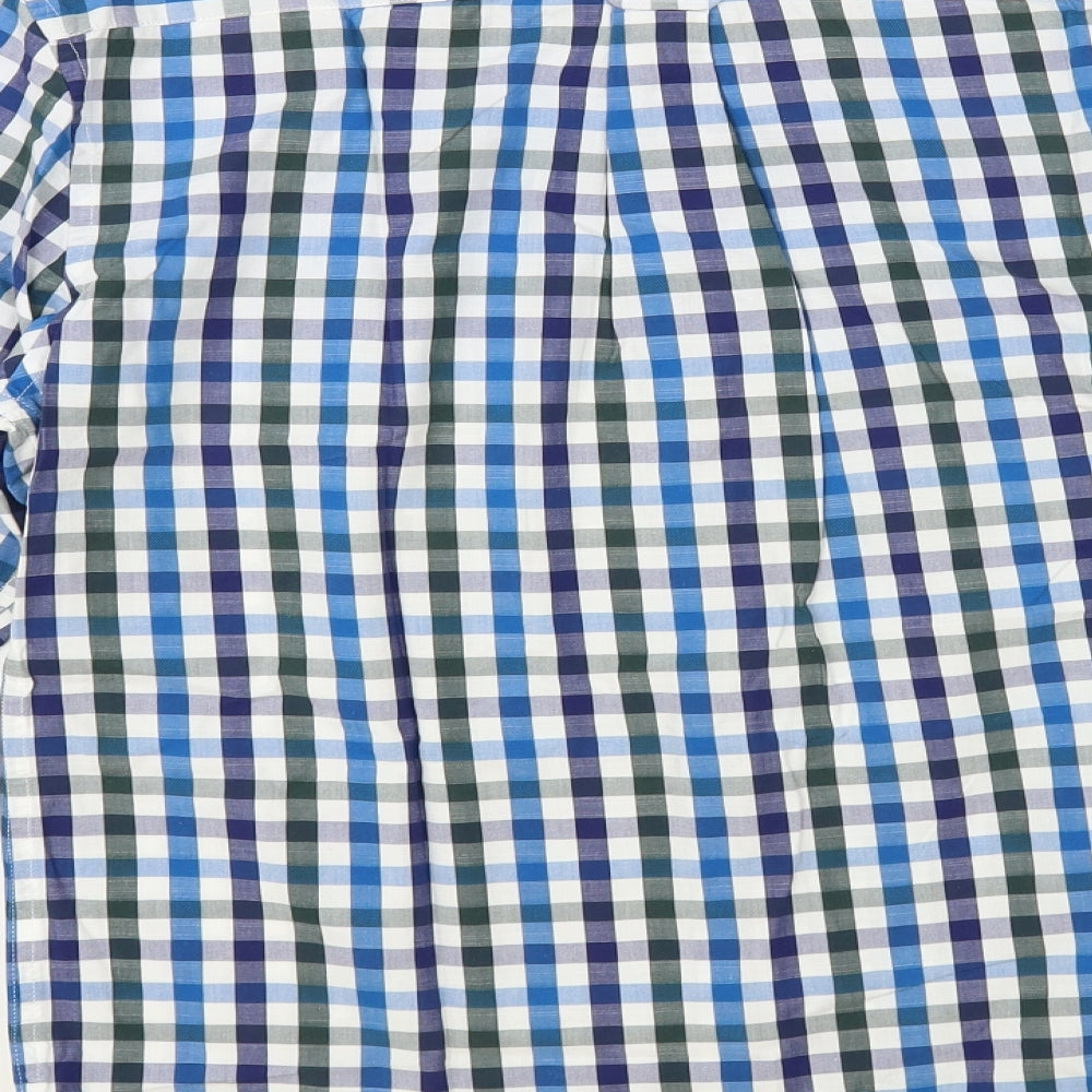 Mens UK Size S Blue Harbour Blue  Button-Up Long Sleeve Casual Shirt