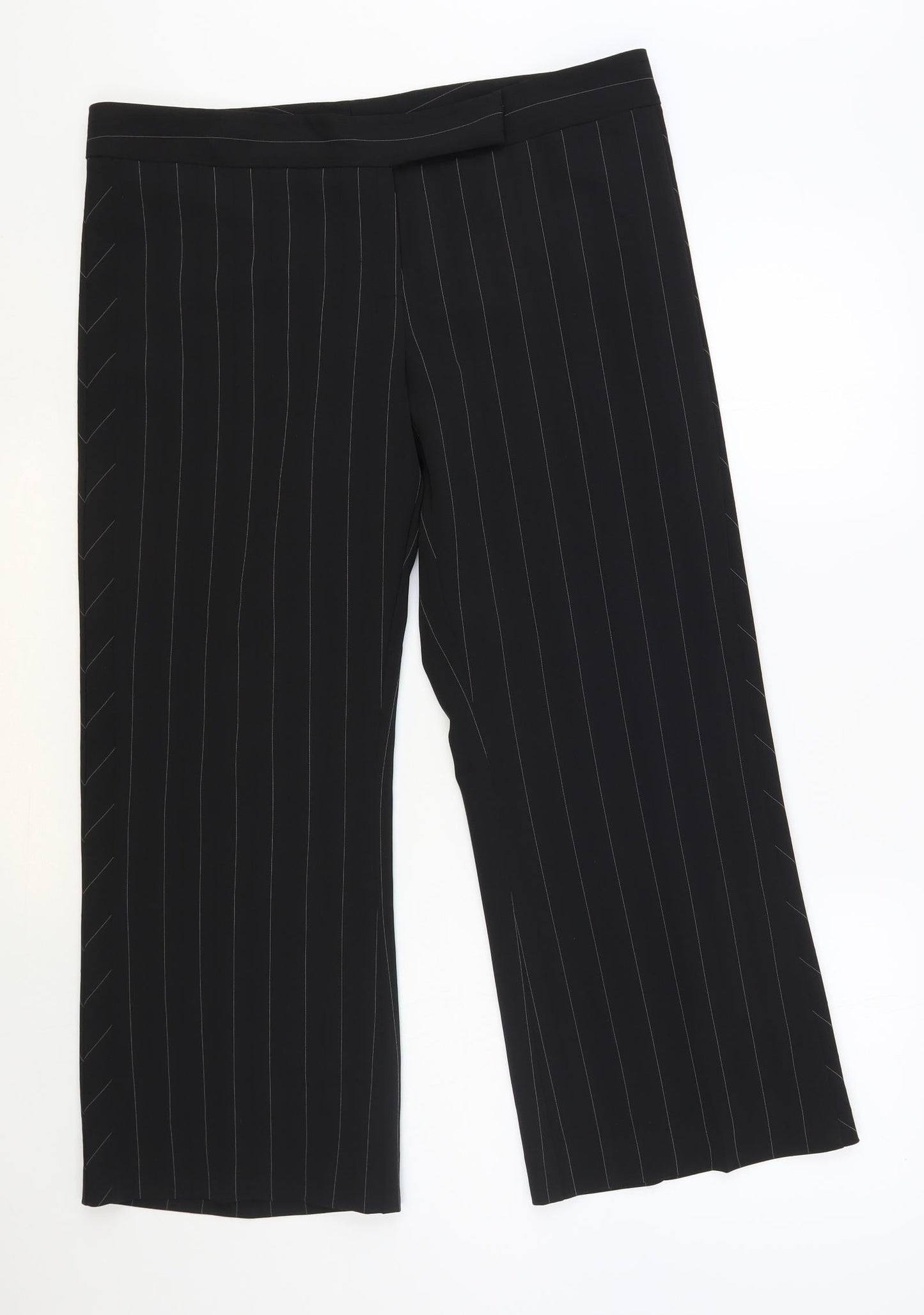 Womens UK Size 14 Atmosphere Regular Fit Dress Pants Black Trousers