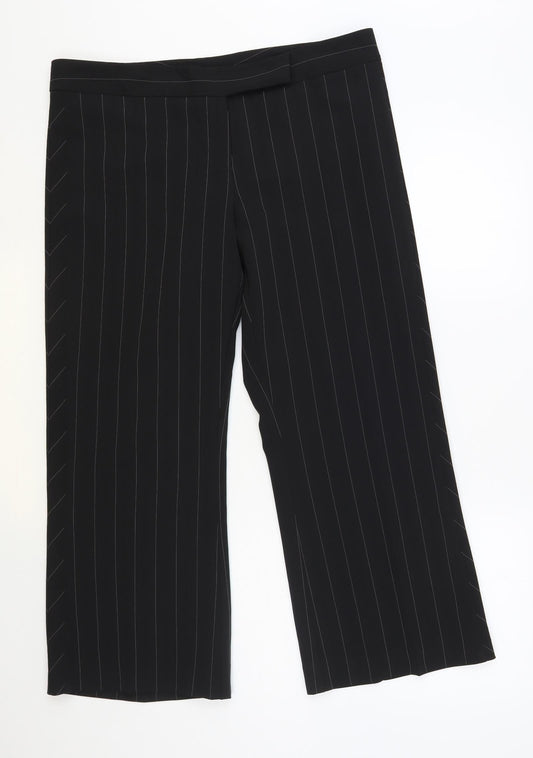 Womens UK Size 14 Atmosphere Regular Fit Dress Pants Black Trousers