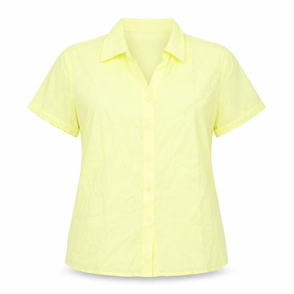 Womens UK Size 14 Dunnes Stores Yellow Basic Button-Up