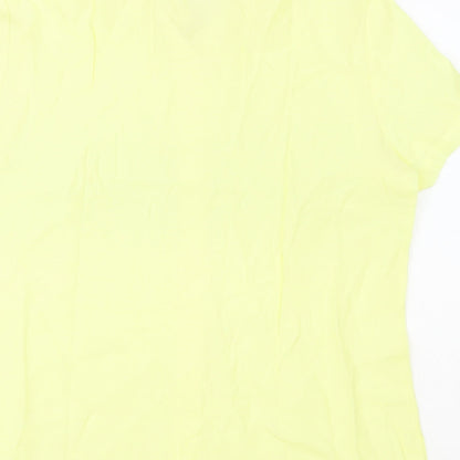 Womens UK Size 14 Dunnes Stores Yellow Basic Button-Up