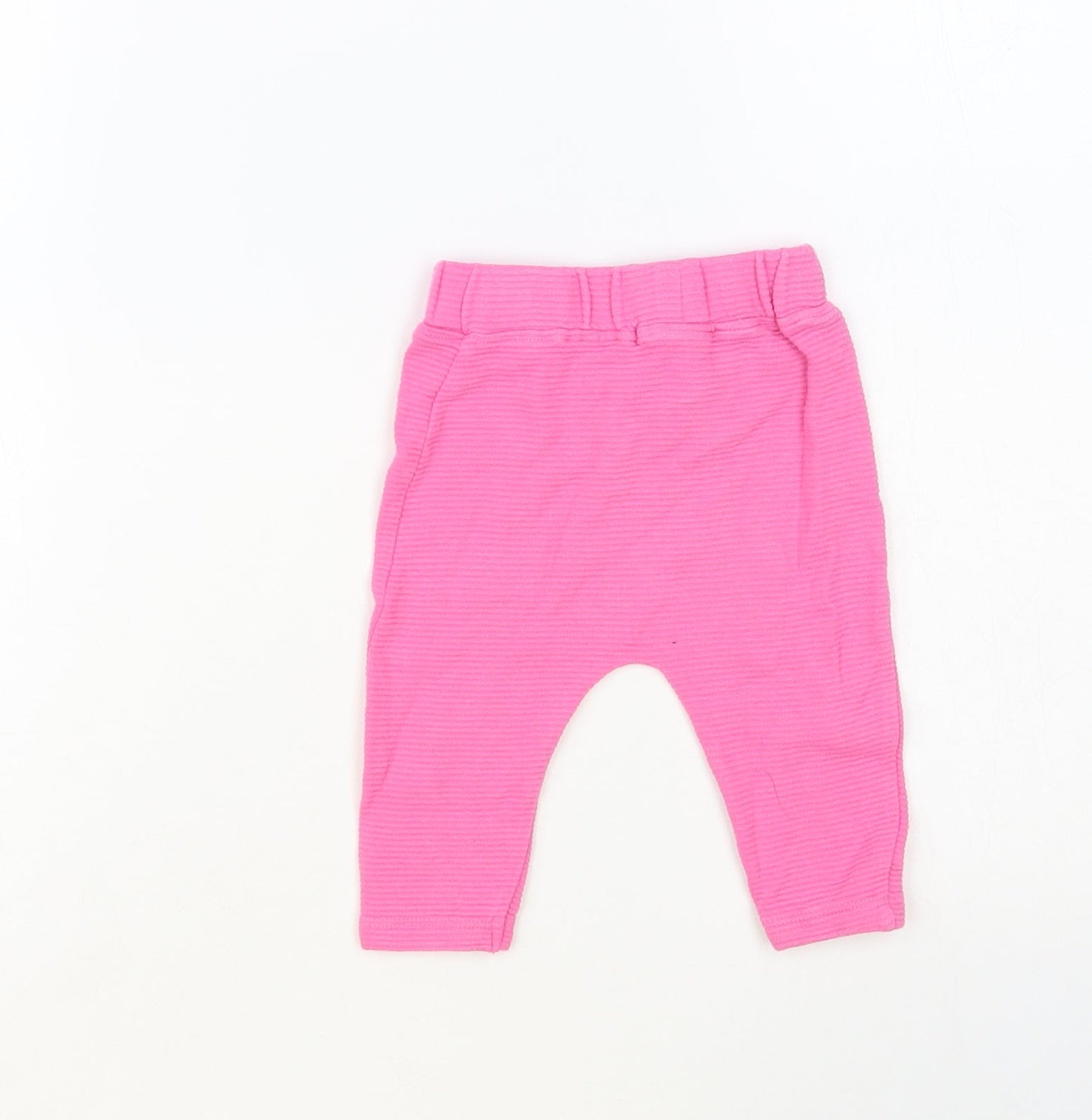 Dunnes Stores Baby Pink Cotton Jogger Trousers Size 3-6 Months Pullover