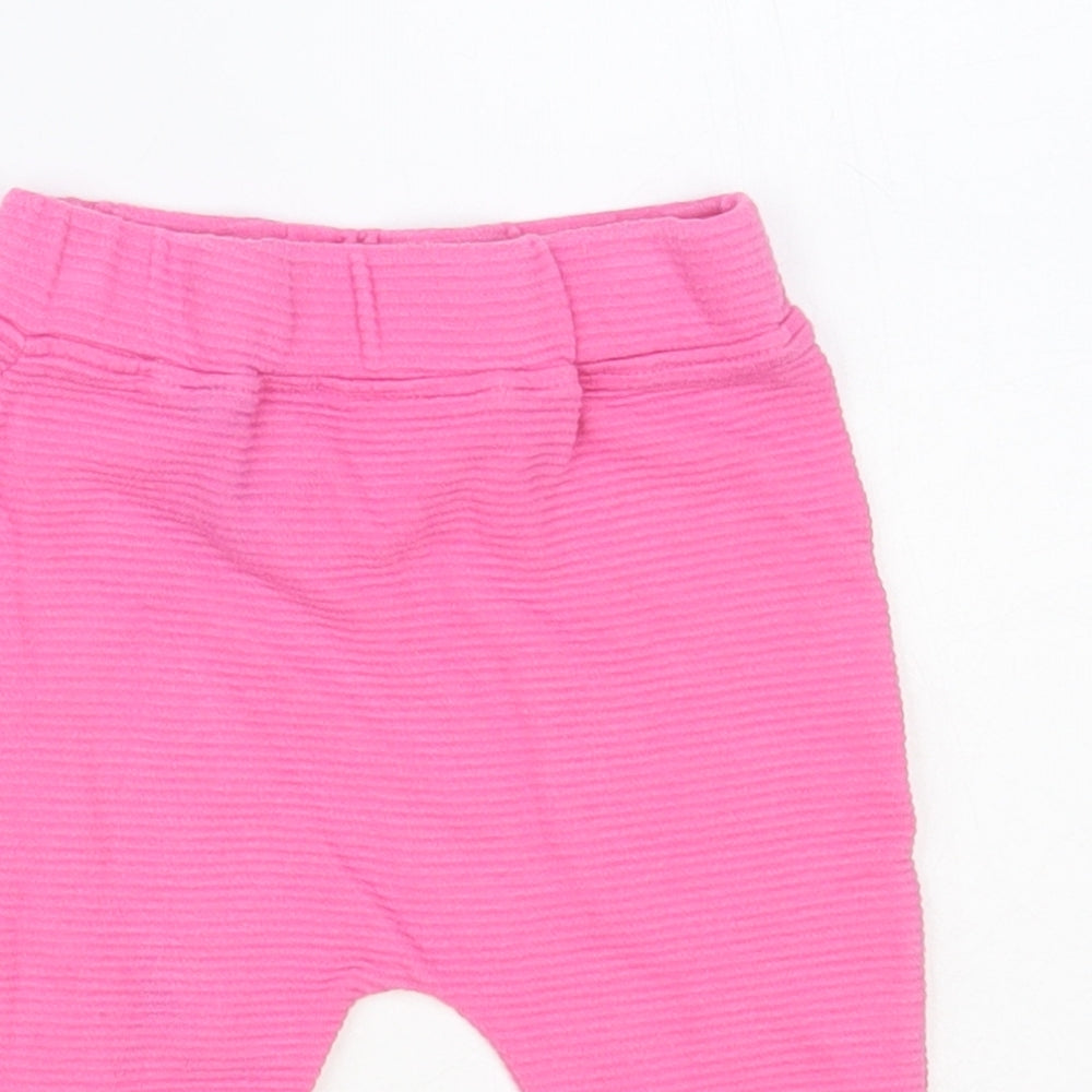Dunnes Stores Baby Pink Cotton Jogger Trousers Size 3-6 Months Pullover
