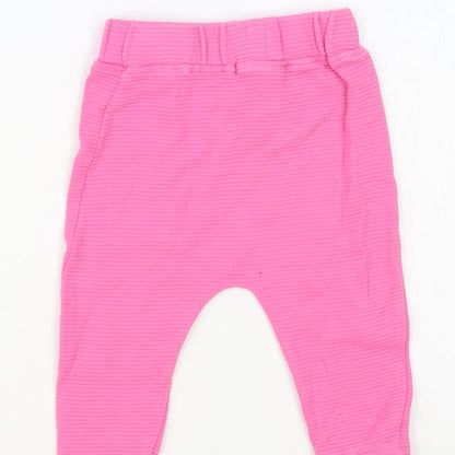 Dunnes Stores Baby Pink Cotton Jogger Trousers Size 3-6 Months Pullover