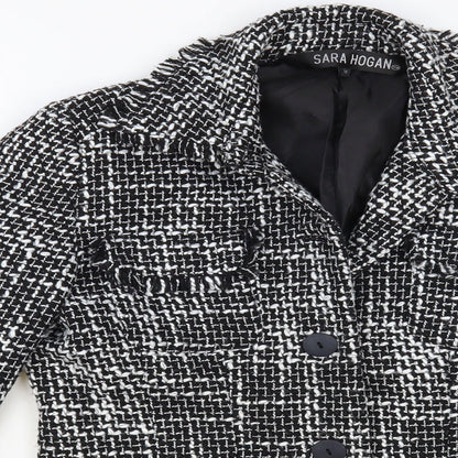 Sara Hogan Womens Black Jacket Blazer Size M Button