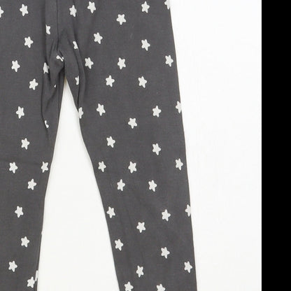 F&F Baby Grey Geometric Cotton Jogger Leggings Size 18 Months Pullover - Star Print